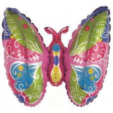Шар с клапаном (16''/41 см) Мини-фигура, Бабочка волшебная, 1 шт.