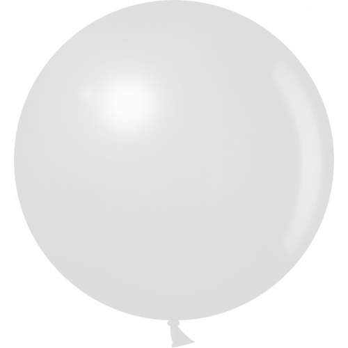 Шар (36''/91 см) Белый, пастель, 3 шт.