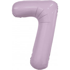 Шар (40''/102 см) Цифра, 7 Slim, Орхидея, 1 шт. в уп.