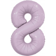 Шар (40''/102 см) Цифра, 8 Slim, Орхидея, 1 шт. в уп.
