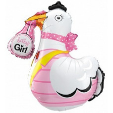 Шар (36''/91 см) Фигура, Аист принес девочку