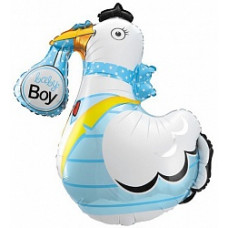 Шар (36''/91 см) Фигура, Аист принес мальчика