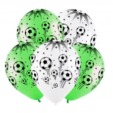 Латексный шар Т 12 Футбольный мяч, Ассорти Пастель / 100 шт. /