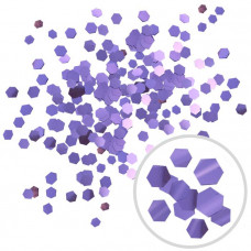 Глиттер "Блестки" лазерный лавандовый 6 мм / 100 г /