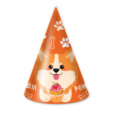 Колпаки, Счастливый корги, 6 шт.