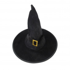 Волшебная Шляпа, с черной лентой и золотой пряжкой, Черный, 1 шт.