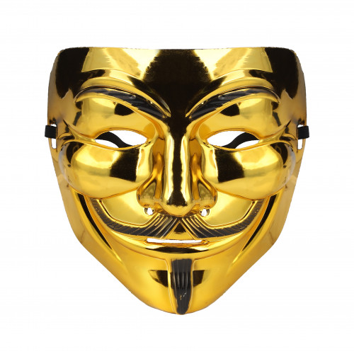Карнавальная маска, Аноним, Золото, 17*20 см, 1 шт.
