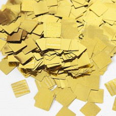Конфетти фольга Квадрат, Золото, Металлик, 1 см, 50 г.