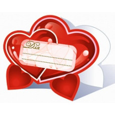 Банкетные карточки для стола "Сердца" 20шт.