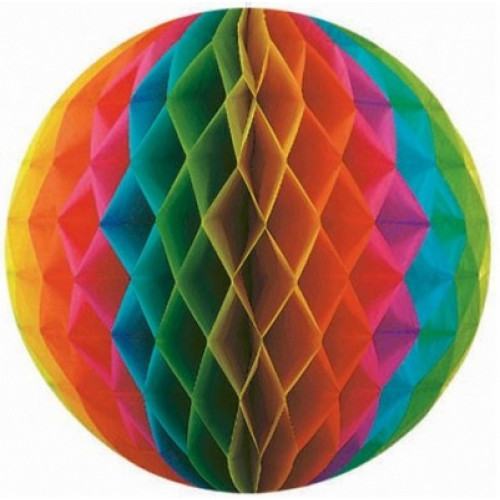 Бумажный шар Разноцветный (10''/25 см)