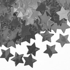 Конфетти фольга Звезда, Серебро, Металлик, 1,5 см, 50 г.