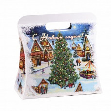 Коробка складная, для конфет Новогодний каток, 20*24*11 см, 1 шт.