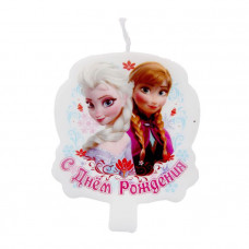 Свеча в торт "С днем рождения", Холодное сердце