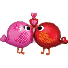 Шар (38''/97 см) Фигура, Влюбленные птички, 1 шт.