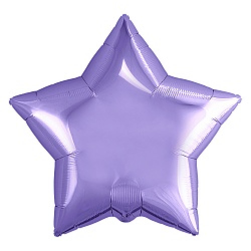 Шар (19''/48 см) Звезда, Пастельный фиолетовый, 1 шт.