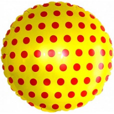 Шар (18''/46 см) Круг, Точки, Желтый