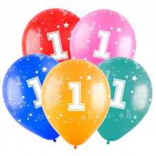 Т 12 Цифра "1", Ассорти Пастель 5 ст. / 50 шт. /