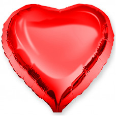 Шар (18''/46 см) Сердце, Красный, 1 шт. 