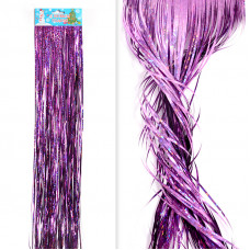 Гирлянда Дождик, Фиолетовый, Голография, 0,5 м