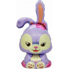 Шар (40''/102 см) Фигура, Зайка, Сиреневый, 1 шт.