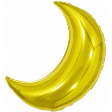 Шар с клапаном (10''/25 см) Мини-фигура, Полумесяц, Золото, 1 шт.