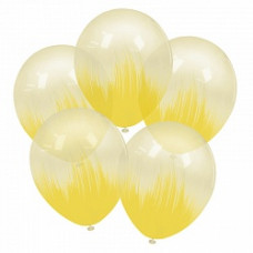 Воздушный Шар (12''/30 см) Браш, Желтый хрусталь, кристалл, 5 шт.