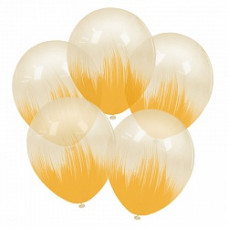 Воздушный Шар (12''/30 см) Браш, Оранжевый хрусталь, кристалл, 5 шт.