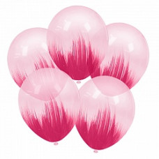 Воздушный Шар (12''/30 см) Браш, Красный хрусталь, кристалл, 5 шт.