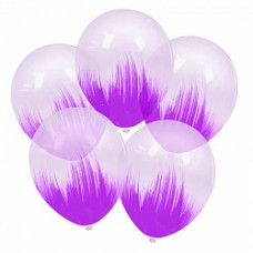 Воздушный Шар (12''/30 см) Браш, Сиреневый хрусталь, кристалл, 5 шт.