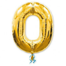 Шар фигура цифра 0 Gold