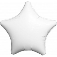 Шар (19''/48 см) Звезда, Белый блеск, 1 шт.