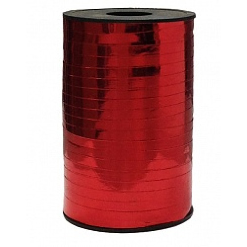 Лента металлизированная (0,5 см x 250 м) Красный