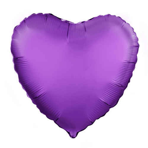 Шар (19''/48 см) Сердце, Фиолетовый, 1 шт.