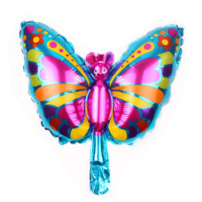 Шар с клапаном (16''/41 см) Мини-фигура, Разноцветная бабочка.