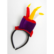 Ободок Фиолетовая шляпка, со свечами