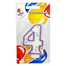 Свеча Цифра 4 классика