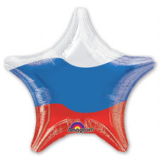 Шар (9''/23 см) Звезда, Триколор России (эксклюзив)