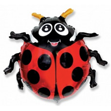 Шар (30''/76 см) Фигура, Божья коровка, Красный