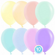 Шар (10''/25 см) Макарунс, Ассорти, пастель, 100 шт. ДБ