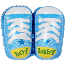 Шар (29''/74 см) Фигура, Ботиночки для мальчика, Голубой, 1 шт.