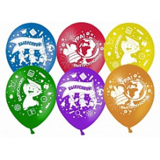 Шар (12''/30 см) Выпускной, Ассорти, пастель, 2 ст, 100 шт.