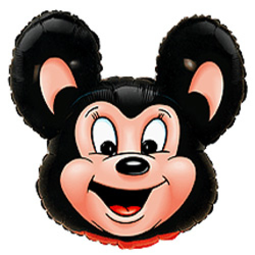 Шар (30''/76 см) Фигура, Могучая мышь, Черный