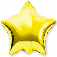 Шар (18''/46 см) Звезда, Золото, 1 шт.