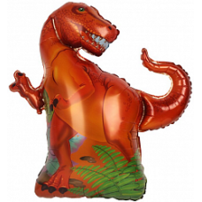 Шар с клапаном (14''/36 см) Мини-фигура, Динозавр Тираннозавр, 1 шт.