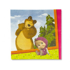 Салфетка Маша и Медведь 25см 12шт/G