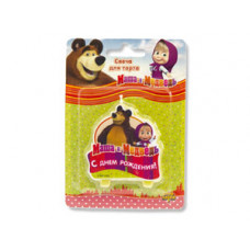 Свеча д/торта С ДР Маша и Медведь/V