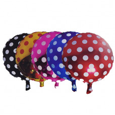 Шар (18''/46 см) Круг, Точки, Черный