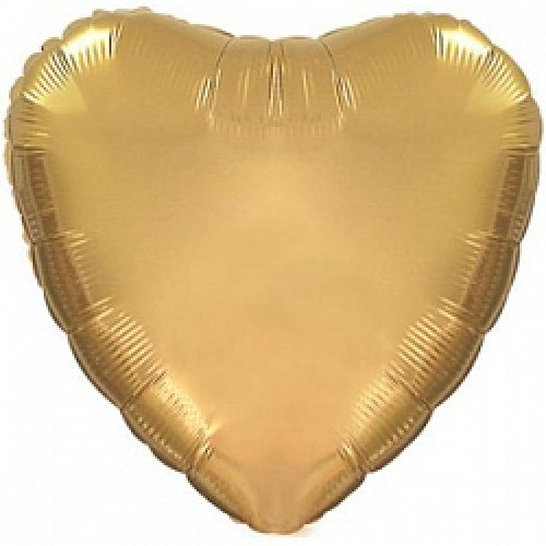 Шар (18''/46 см) Сердце, Античное золото, 1 шт.