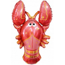 Шар (39''/99 см) Фигура, Лобстер, Розовый, 1 шт.