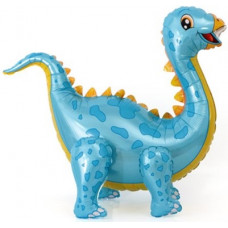Шар 3D (36''/91 см) Фигура, Динозавр Стегозавр, Голубой, 1 шт. в уп.